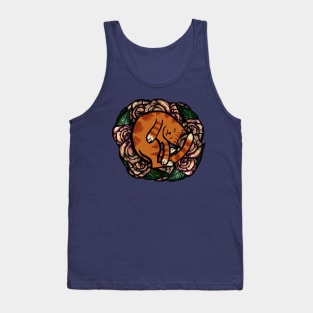 Orange Cat Cute Kitty Ball Tank Top